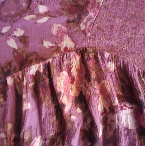 L A Threads Women's Floral Boho Topsize Large Beachy Flowy Vacation Hippie - Picture 4 of 11